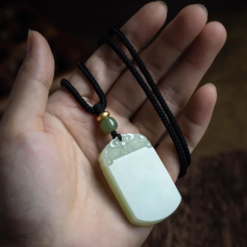 GOLDFISH ALLEY Pendants Pale Greenish White Jade Unisex-3
