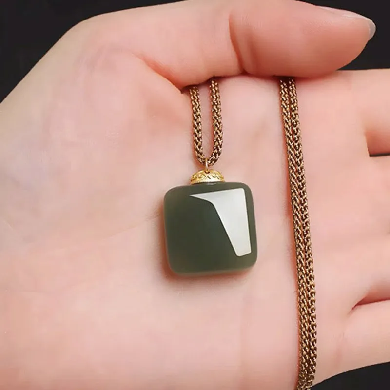 GOLDFISH ALLEY Pendants Pale Greenish White Jade Unisex-3