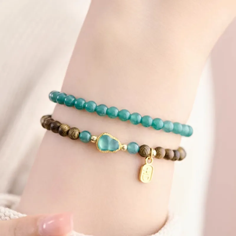 GOLDFISH ALLEY Ice Glutinous Jadeite Bracelets Women's-5