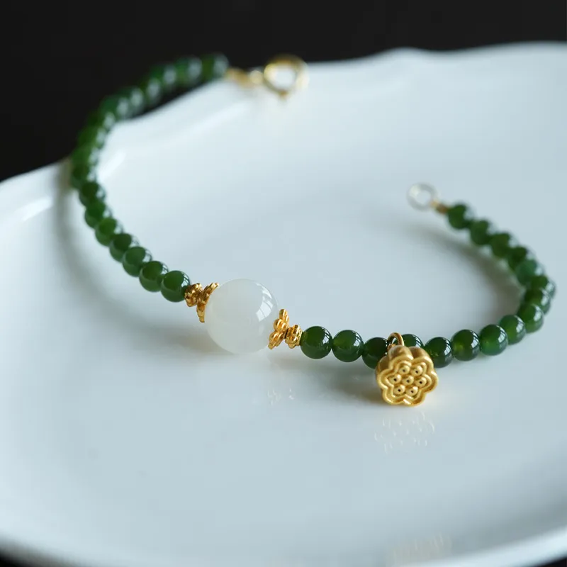 GOLDFISH ALLEY Hetian Jade Bracelets Jasper Women's-3