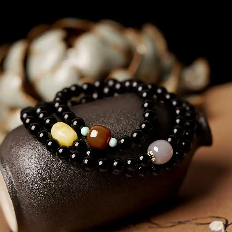 GOLDFISH ALLEY Obsidian Bracelets Unisex-24