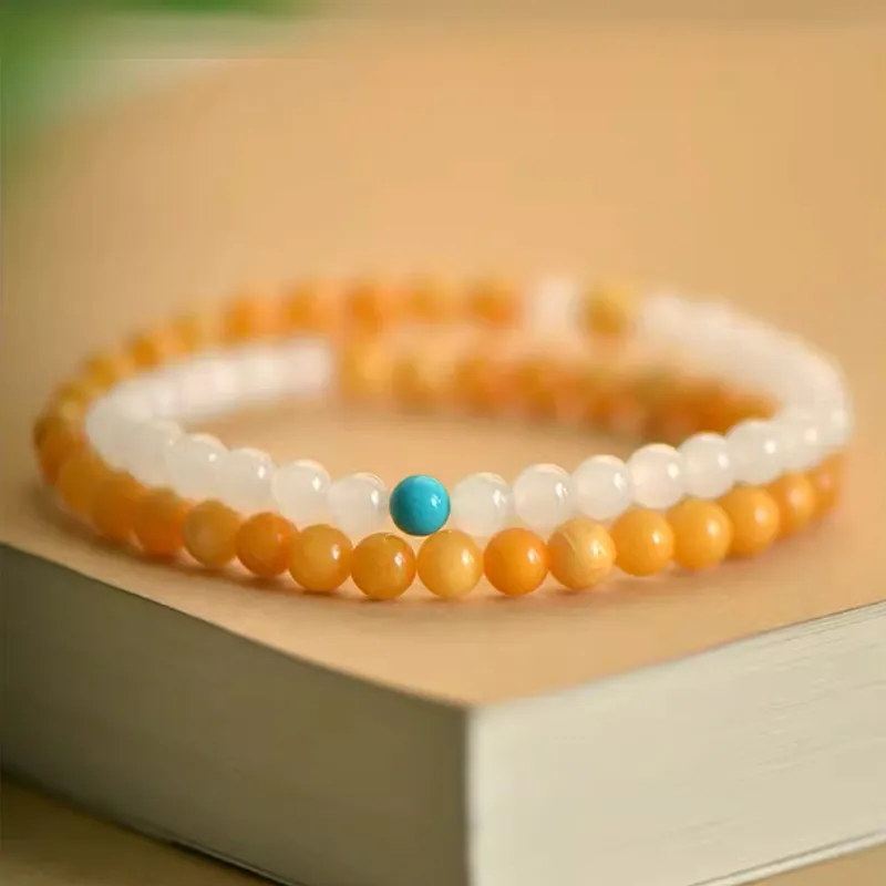 GOLDFISH ALLEY Hetian Jade Bracelets Pale Greenish White Jade Women's-2
