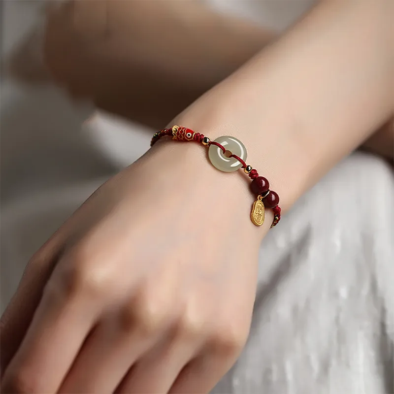 GOLDFISH ALLEY Bracelets Pale Greenish White Jade Women's-5