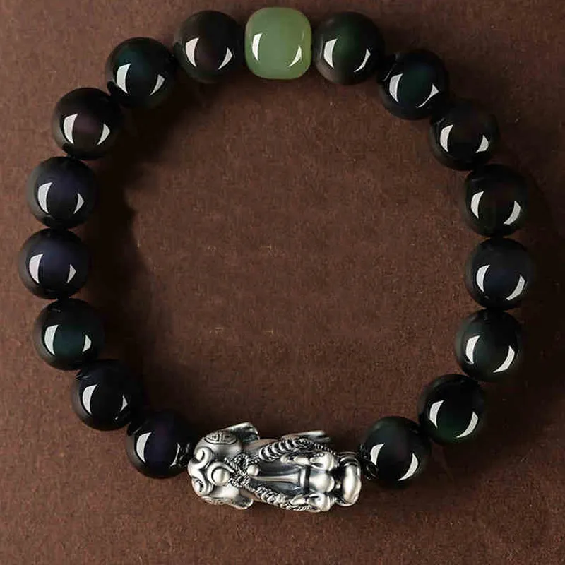 GOLDFISH ALLEY Obsidian Bracelets Unisex-2