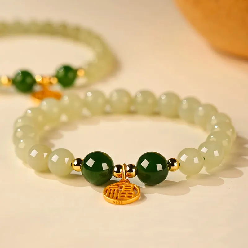 GOLDFISH ALLEY Bracelets Pale Greenish White Jade Women's-3