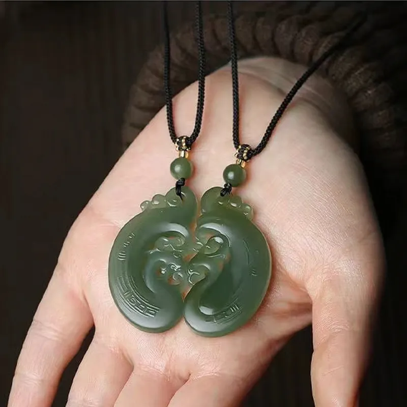 GOLDFISH ALLEY Pendants Pale Greenish White Jade Unisex-1