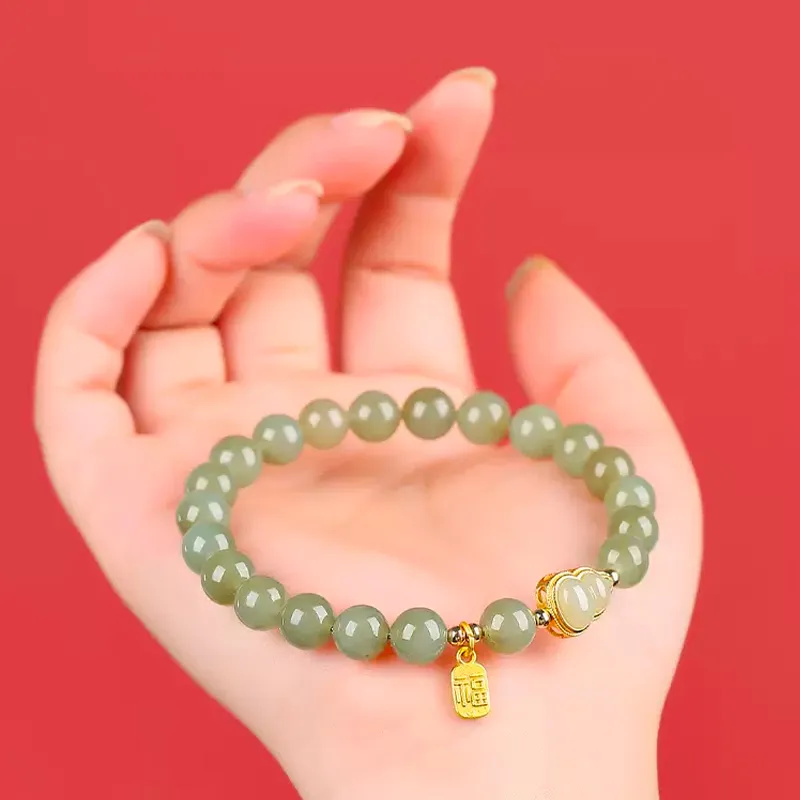 GOLDFISH ALLEY Bracelets Pale Greenish White Jade Women's-2