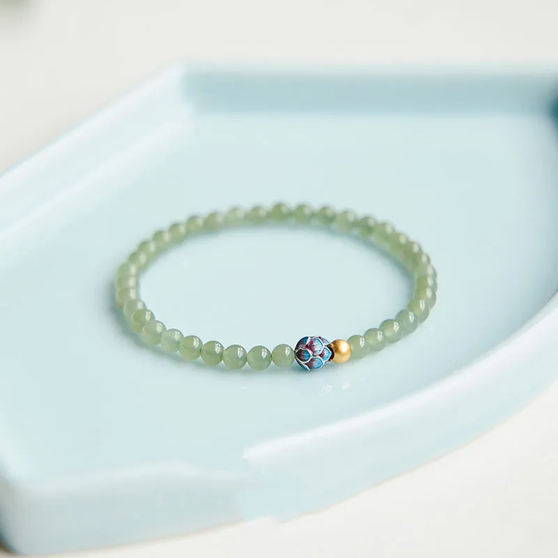 GOLDFISH ALLEY Bracelets Pale Greenish White Jade Women's-3