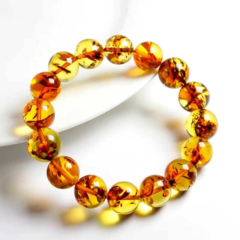 GOLDFISH ALLEY Amber Beeswax Jade Bracelets Unisex-7