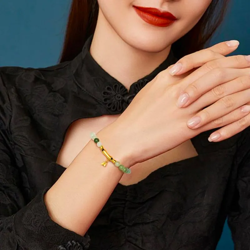 GOLDFISH ALLEY Bracelets Pale Greenish White Jade Women's-3