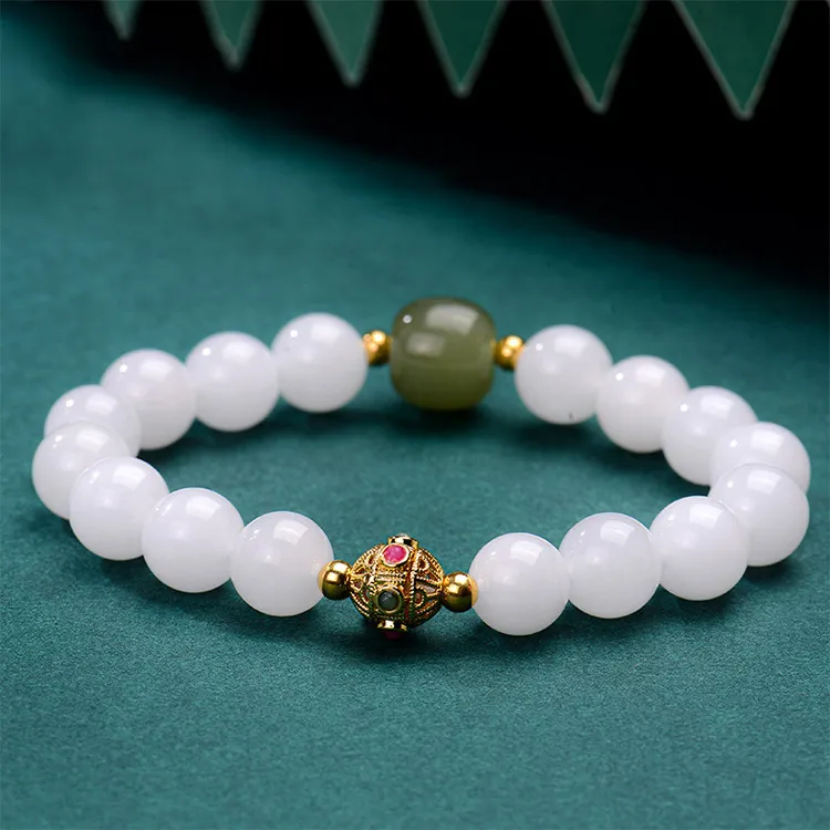 GOLDFISH ALLEY Hetian Jade Bracelets White Jade Unisex-1