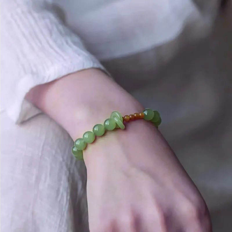 GOLDFISH ALLEY Bracelets Pale Greenish White Jade Women's-3