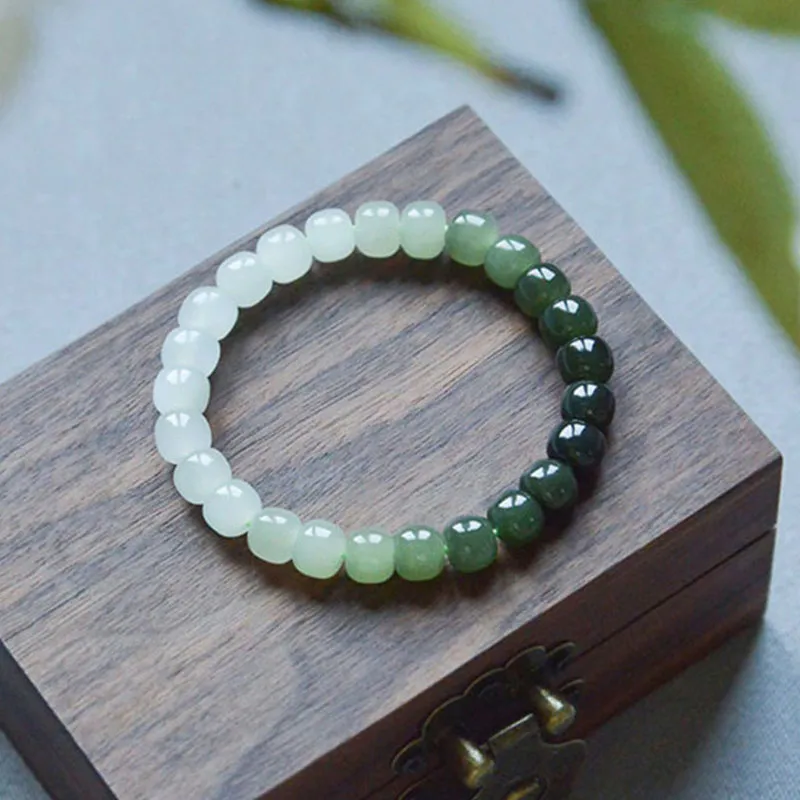 GOLDFISH ALLEY Bracelets Pale Greenish White Jade Women's-2