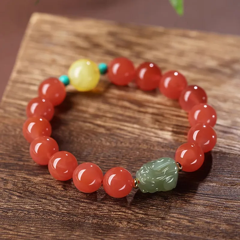 GOLDFISH ALLEY South Red Agate Bracelets Unisex-2