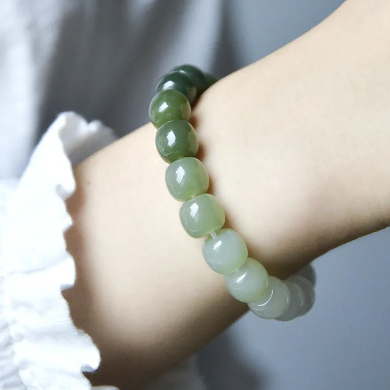 GOLDFISH ALLEY Bracelets Pale Greenish White Jade Women's-4
