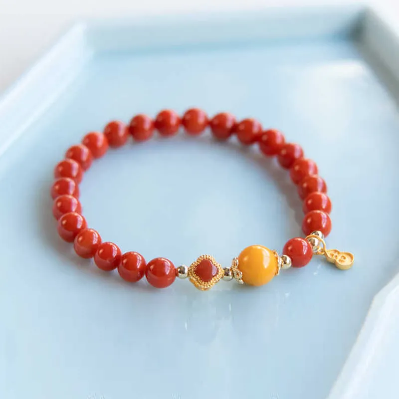 GOLDFISH ALLEY South Red Agate Bracelets Women's-1