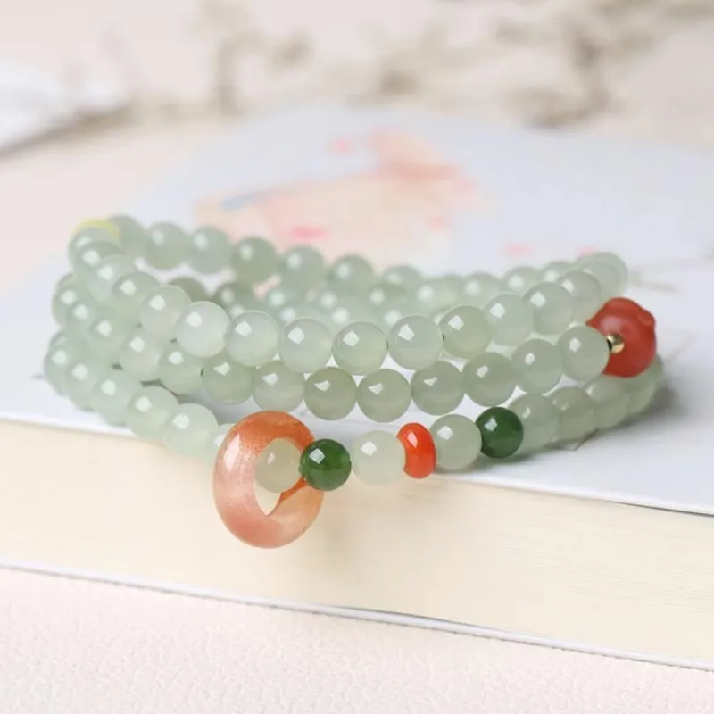 GOLDFISH ALLEY Bracelets Pale Greenish White Jade Women's-2
