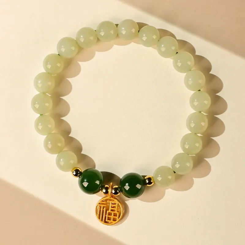 GOLDFISH ALLEY Bracelets Pale Greenish White Jade Women's-1