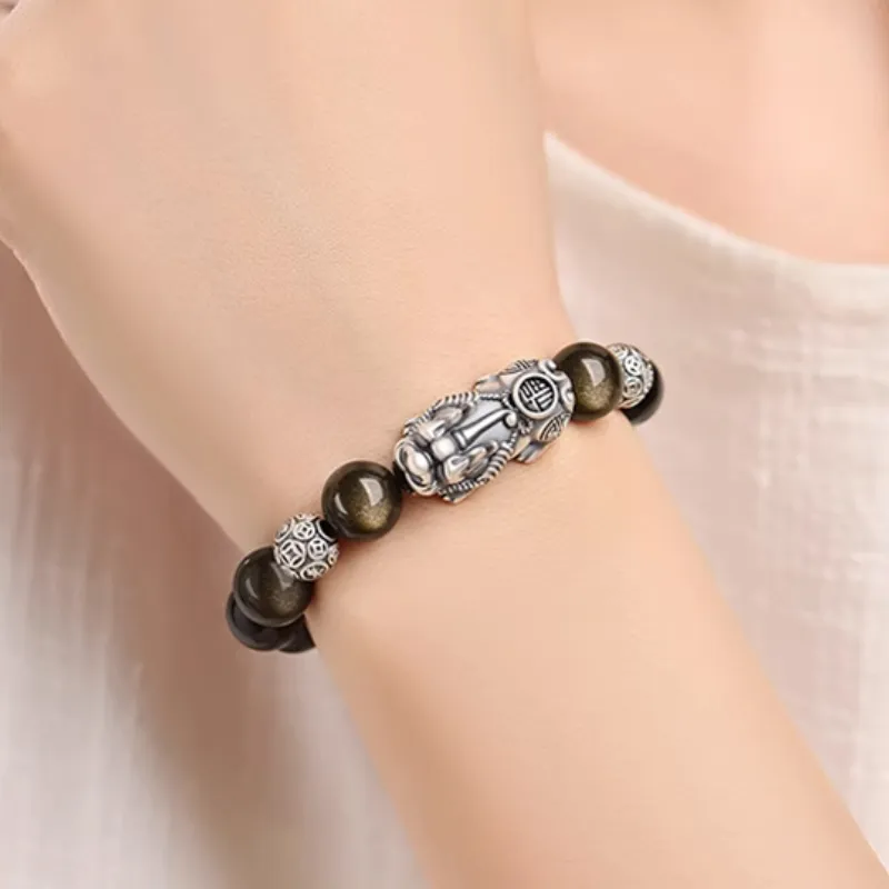 GOLDFISH ALLEY Obsidian Bracelets Unisex-9