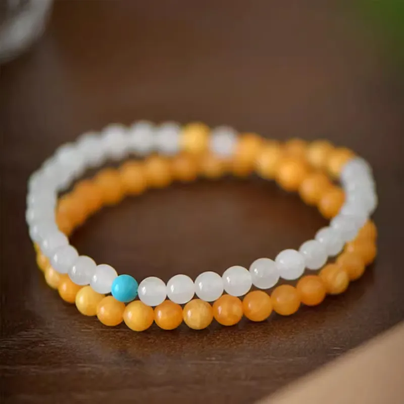 GOLDFISH ALLEY Hetian Jade Bracelets Pale Greenish White Jade Women's-1