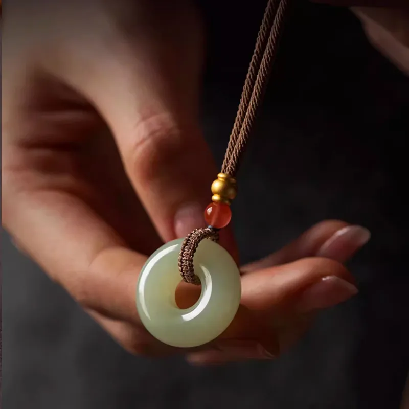 GOLDFISH ALLEY Pendants Pale Greenish White Jade Unisex-1