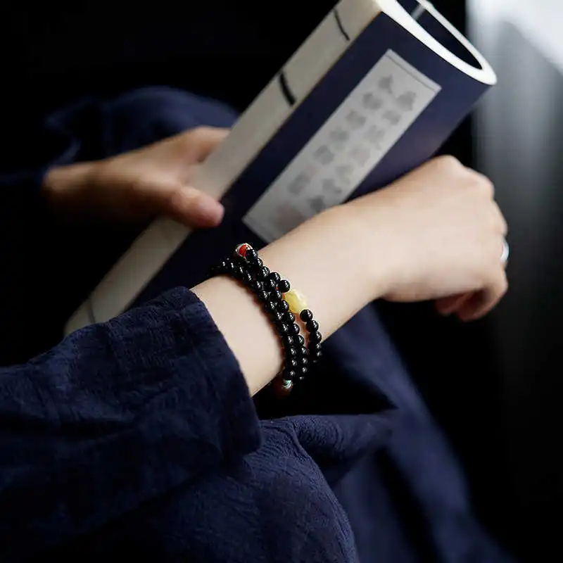 GOLDFISH ALLEY Obsidian Bracelets Unisex-17