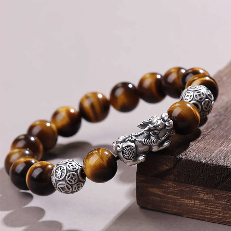 GOLDFISH ALLEY Tiger's Eye Stone Bracelets Unisex-2