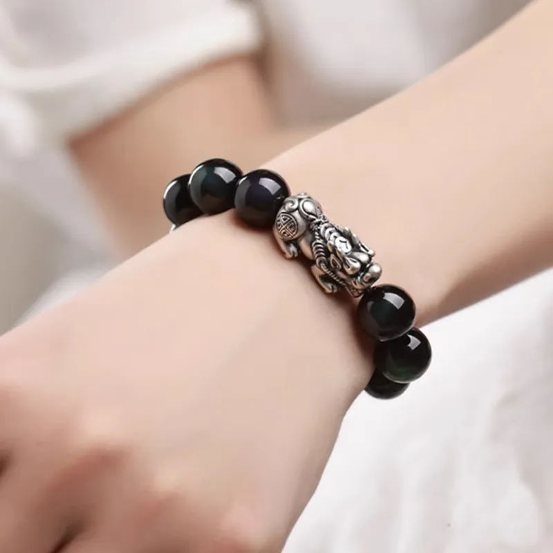 GOLDFISH ALLEY Obsidian Bracelets Unisex-8