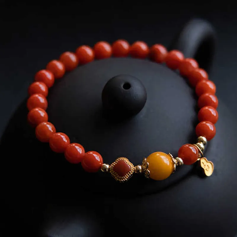 GOLDFISH ALLEY South Red Agate Bracelets Women's-4