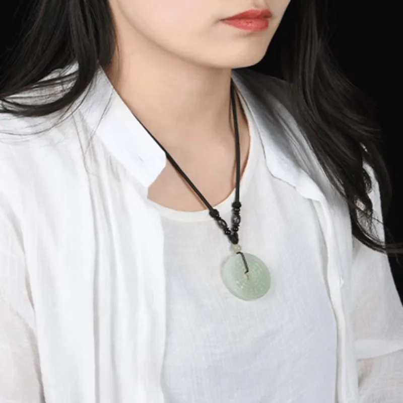 GOLDFISH ALLEY Hetian Jade Pendants Unisex Pale Greenish White Jade-1