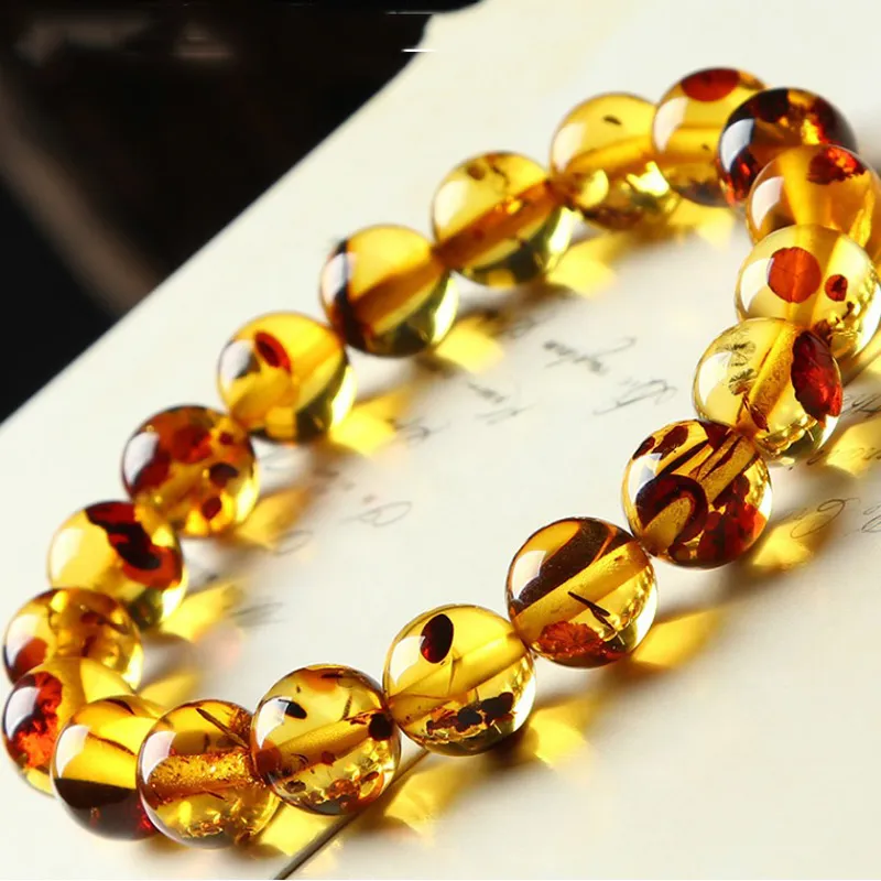 GOLDFISH ALLEY Amber Beeswax Jade Bracelets Unisex-16