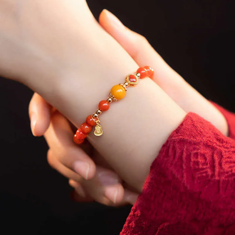 GOLDFISH ALLEY South Red Agate Bracelets Women's-3