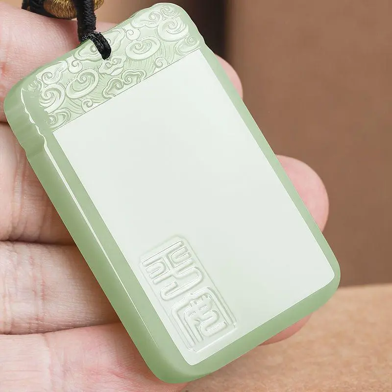GOLDFISH ALLEY Pendants Pale Greenish White Jade Unisex-2