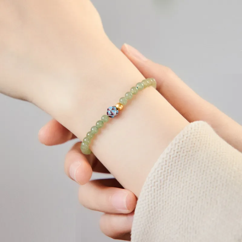 GOLDFISH ALLEY Bracelets Pale Greenish White Jade Women's-8