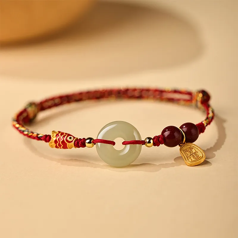 GOLDFISH ALLEY Bracelets Pale Greenish White Jade Women's-1