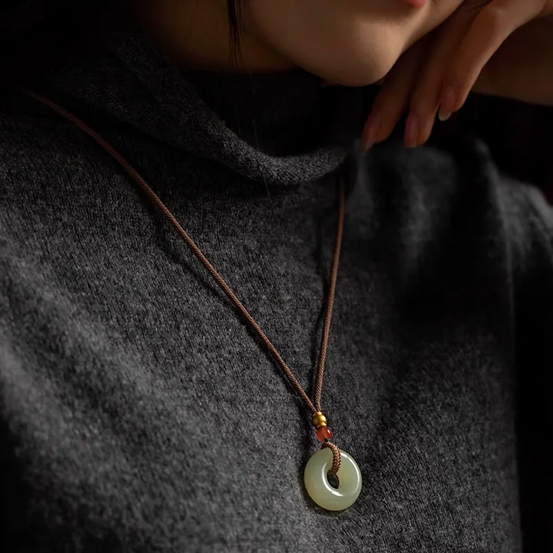 GOLDFISH ALLEY Pendants Pale Greenish White Jade Unisex-2
