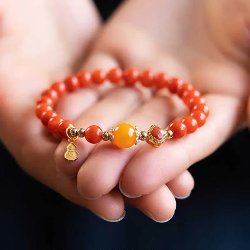 GOLDFISH ALLEY South Red Agate Bracelets Women's-2