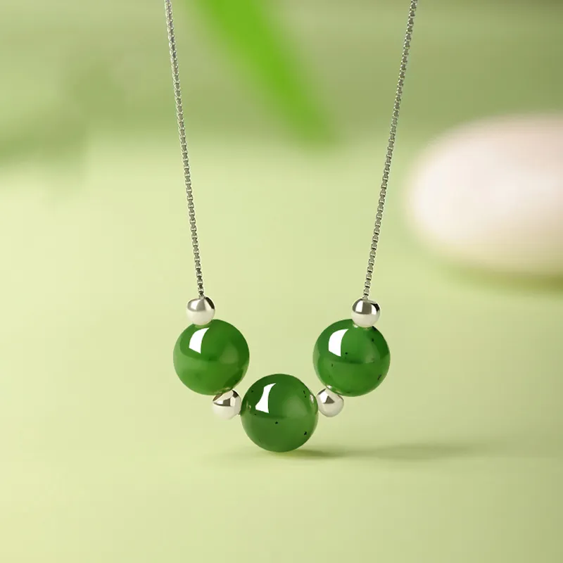 GOLDFISH ALLEY Hetian Jade Necklaces Jasper Women's-2