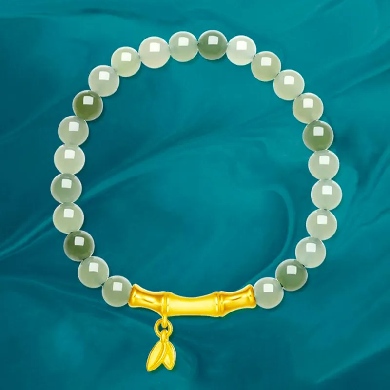 GOLDFISH ALLEY Bracelets Pale Greenish White Jade Women's-1