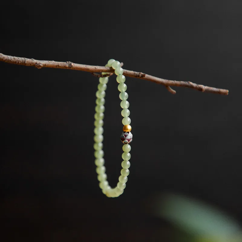 GOLDFISH ALLEY Bracelets Pale Greenish White Jade Women's-7