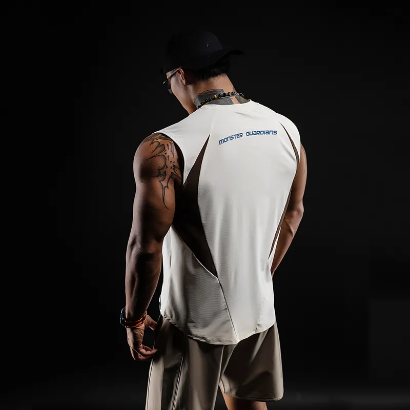 Monster Guardians Tank Top Men's Beige-5