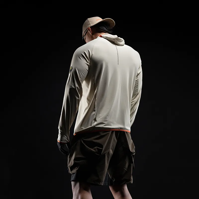 Monster Guardians Breathable UV Protection Cooling Sun Protection Clothing Men's Light Khaki Light Khaki-5