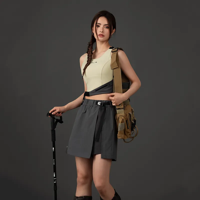Monster Guardians Cargo Short Skirts Women's Gray Grey-2
