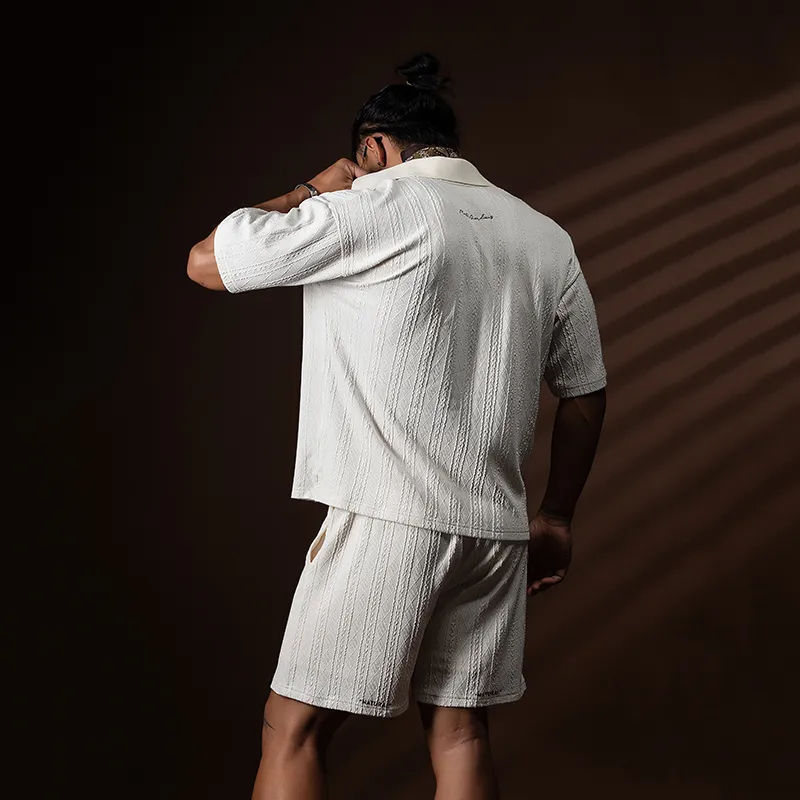 Monster Guardians Casual Shorts Men's Beige-4