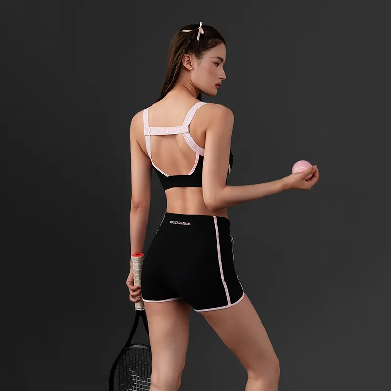 Monster Guardians Yoga Shorts Women's Black-3