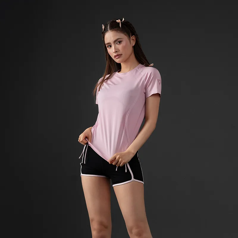 Monster Guardians Yoga T Shirt Women's Pink-2