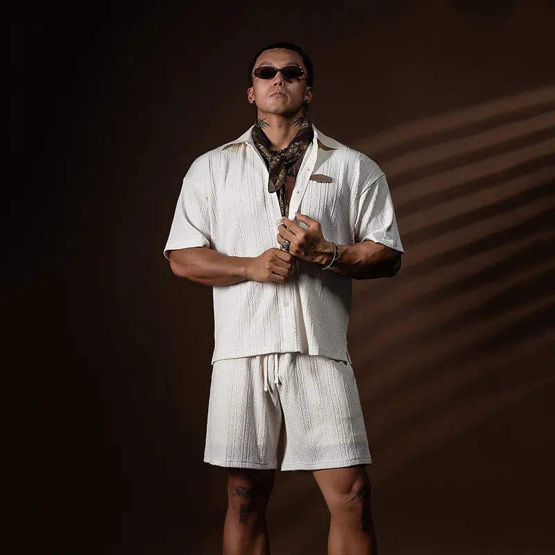 Monster Guardians Casual Shorts Men's Beige-3