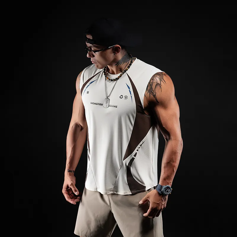 Monster Guardians Tank Top Men's Beige-4
