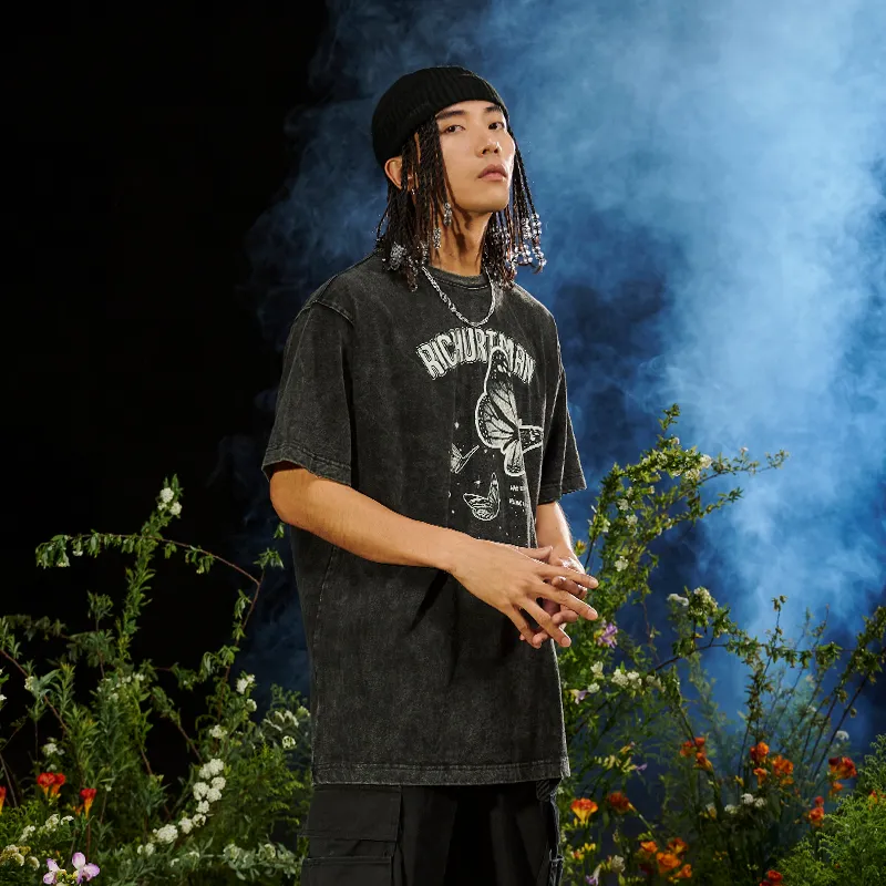 RICHURTMAN T Shirts Unisex Black | Washed Black-3