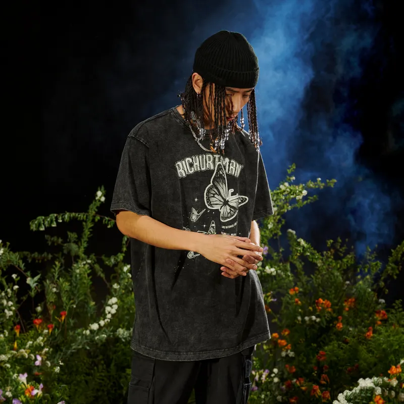 RICHURTMAN T Shirts Unisex Black | Washed Black-2